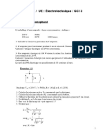 TD 1 / UE: Électrotechnique / GCI 3: 1 - Le Régime Monophasé Exercice 1.1