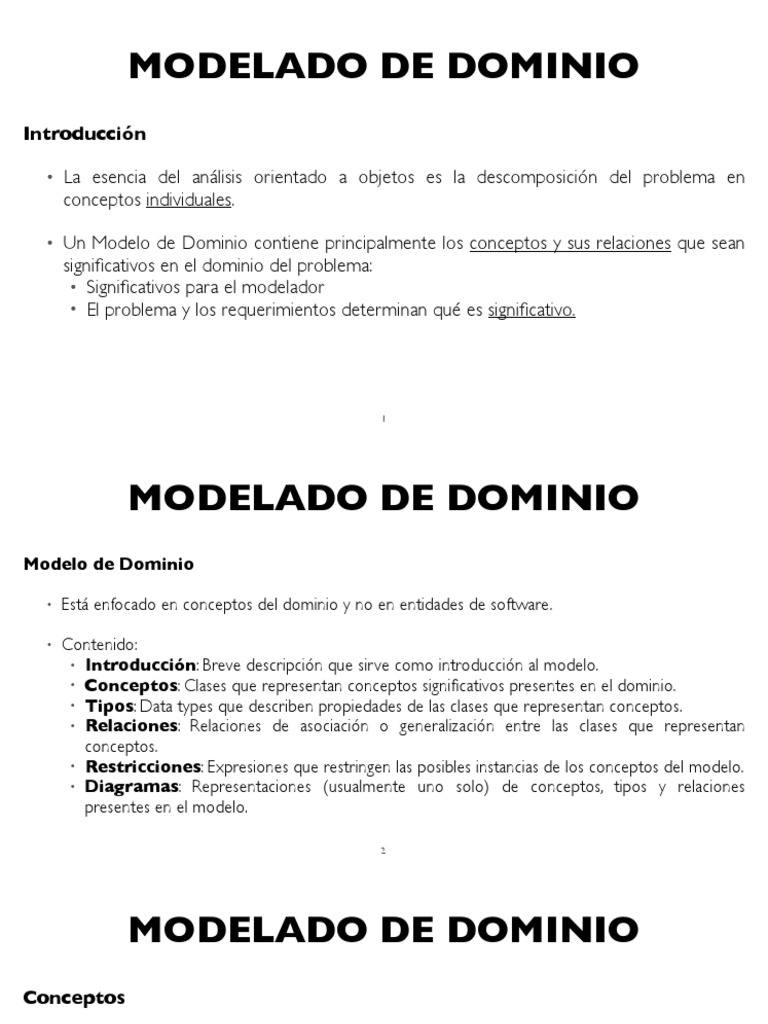 Modelado de Dominio: Introducción | PDF | Objeto (informática)