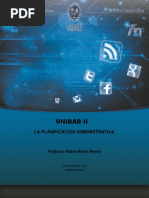 Unidad Ii: La Planificacion Administrativa