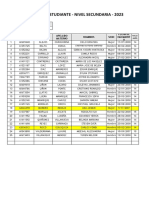 Pre Nomina de Estudiante - Nivel Secundaria - 2023: Grado Tercero