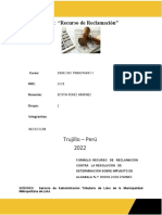 Recurso de reclamación contra resolución de determinación de impuesto de alcabala