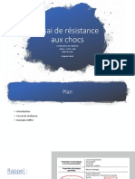 Essai de Résistance Aux Chocs: Connaissances Des Matériaux 1051-1 - AUT B - 50p Slides de Cours Grégoire Merlot