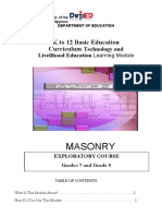 K To 12 Masonry Learning Module