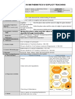 A LESSON PLAN IN MATHEMATICS IV EXPLICIT TEACHIng Place Value and Value of Decimals