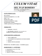 Curriculum Vitae: Gabriel Ivan Romero