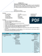 Activity No. 4 Physical and Chemical Changes: Objectives