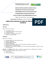 3º Ano A Temáticas para Pesquisa de Humanas