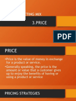7PS OF MARKETING MIX: PRICE
