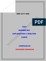 MAY 2017 USA: Test Answer Key Explanation & Analysis Curve