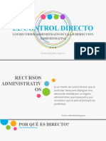 El Control Directo: Los Recursos Administrativos Y La Jurisdicción Administrativa