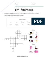 Farm Animals Crossword