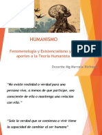Humanismo: Fenomenología y Existencialismo y Sus Aportes A La Teoría Humanista