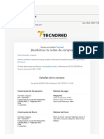 Unified Email - Tecnored - Orden # 100001184