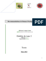 Diabète de Type 2: Recommandations de Bonnes Pratiques Médicales