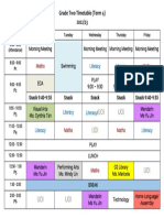g2 Term 4 Timetable