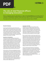 The Role of Chief Financial Officers in Managing Innovation