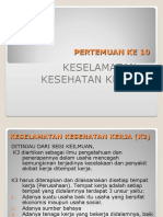 Keselamatan Kesehatan Kerja: Pertemuan Ke 10