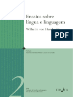 Livro Wilhelm Von Humboldt - Ensaios Sobre Lingua e Linguagem