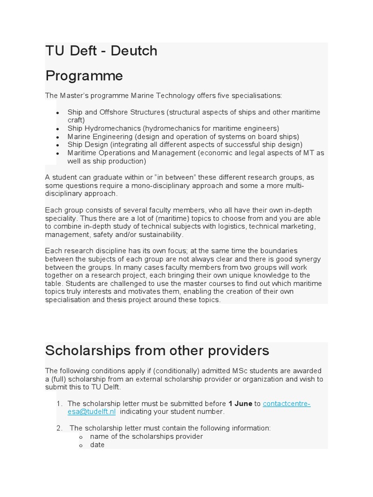 TU Deft | PDF | Tuition Payments | Fee