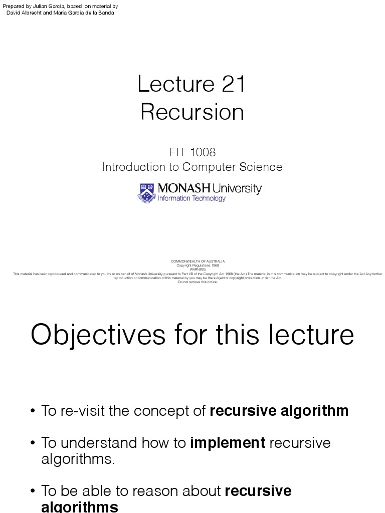 Recursion Basics | Download Free PDF | Computer Engineering | Computer ...