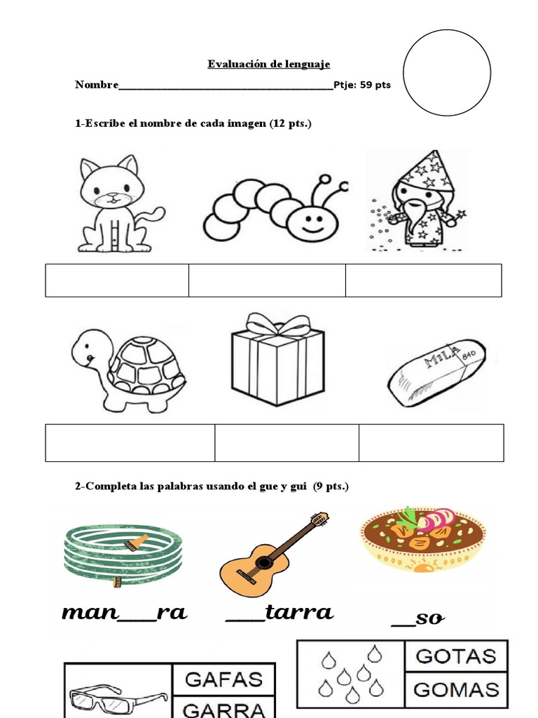 prueba ga go gu gue gui y ge gi | PDF