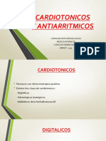Cardiotonicos Y Antiarritmicos: Carolina Edith Arevalo Oliva Medico Internista Curso de Farmacologia MARZO - 2023