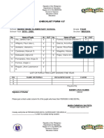 Checklist Form 137 of Mabini Ibaba Elementary School