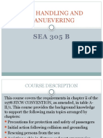 Ship Handling and Manuevering: SEA 305 B