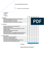 Evaluation Checklist for Student Teaching Demonstrations