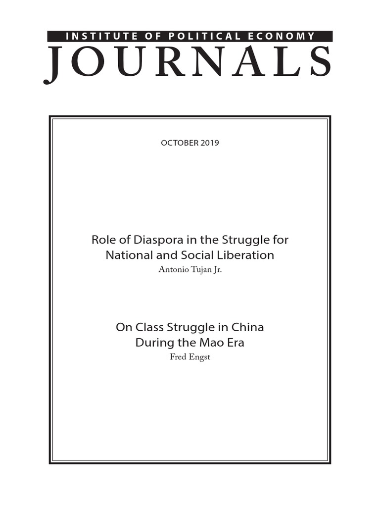 Journals: Role of Diaspora in The Struggle For National and Social ...