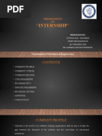 "Internship": Presentation ON