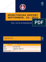 Monitoring Report September, 16 2022: Ppds-1 Ipd Rs DR - Moewardi/Fk Uns