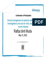 Clinical Management COVID 19 Mild Mod Severe - ConfirmationOfParticipation