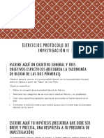 Ejercicios Protocolo de Investigación II