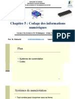 Chapitre 5: Codage Des Informations Numériques
