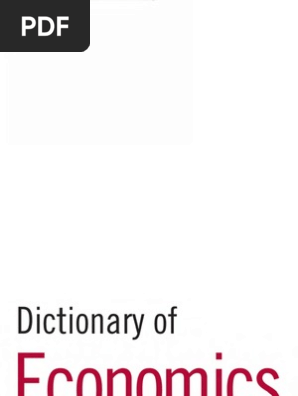 Dictionary Of Economics2 Government Budget Balance Banks - 