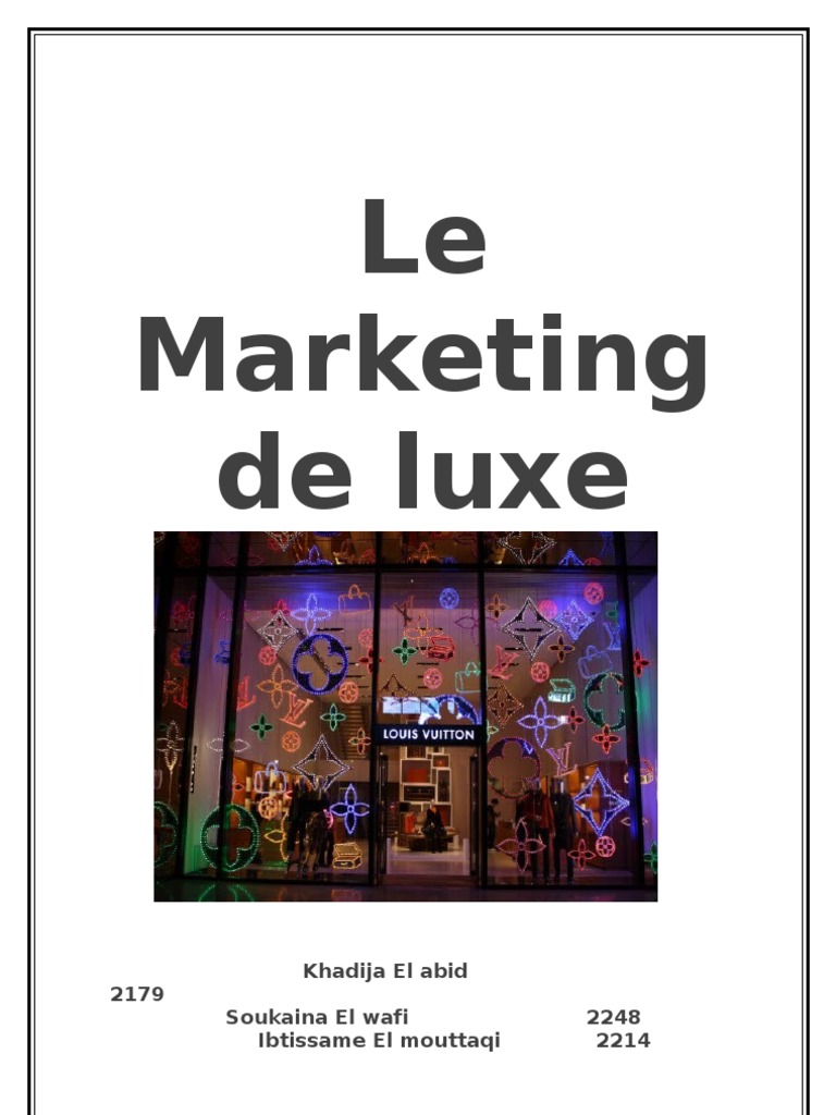 dissertation marketing luxe