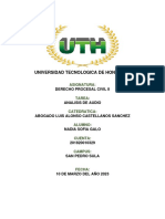 Universidad Tecnologica de Honduras: Derecho Procesal Civil Ii