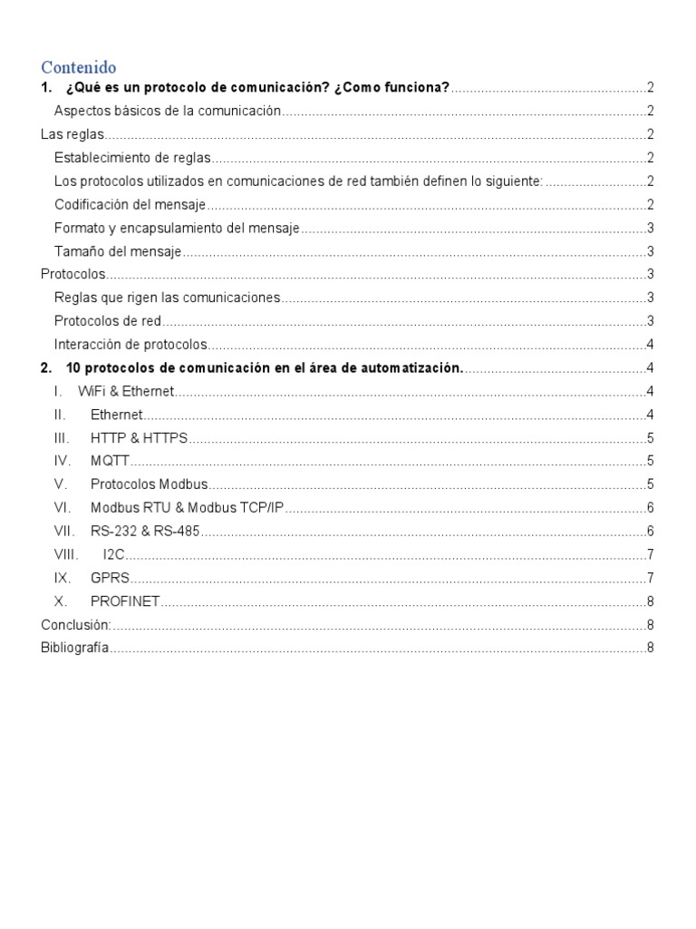 Protocolos de Comunicación en Redes y Automatización | PDF | Red de ...