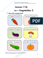 (HW) Lesson 116 - Topics - Vegetables 2