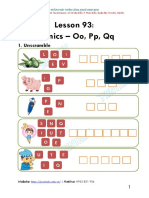 (HW) Lesson 93 - Phonics - Oo, PP, QQ