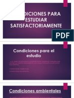 Condiciones para Estudiar Satisfactoriamente - Unjbg