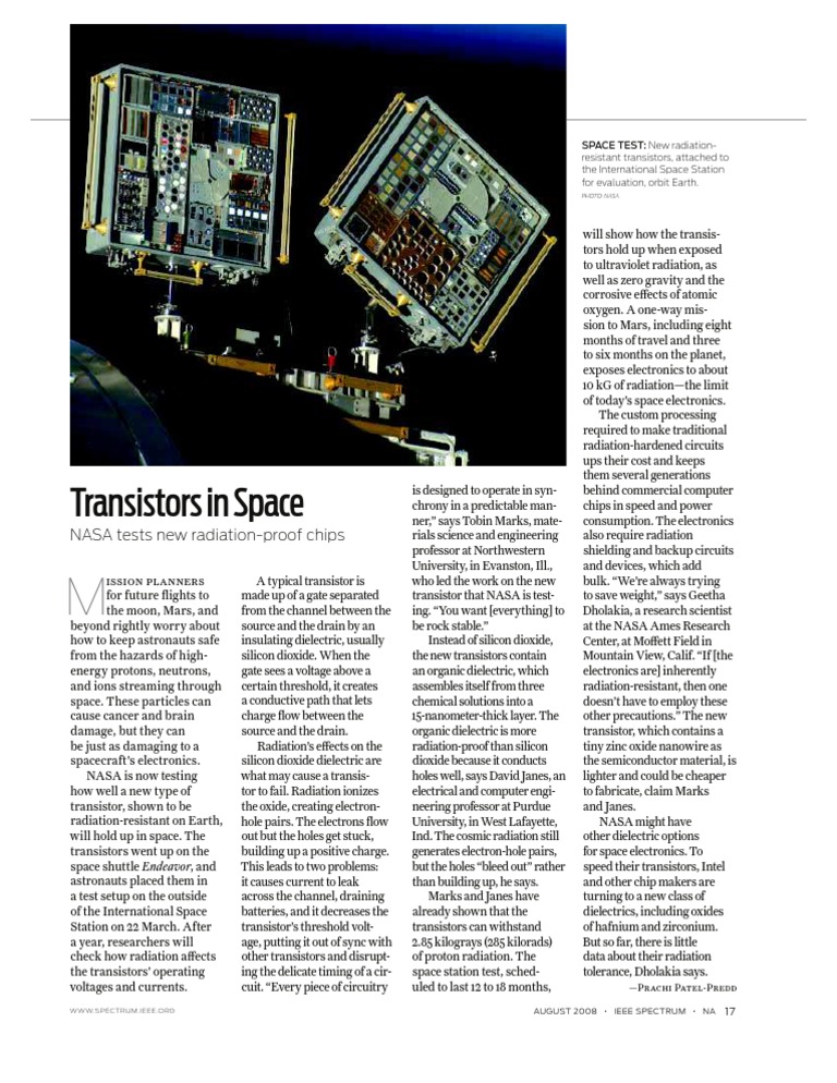 NASA Tests Radiation-Resistant Transistors | PDF | Field Effect ...