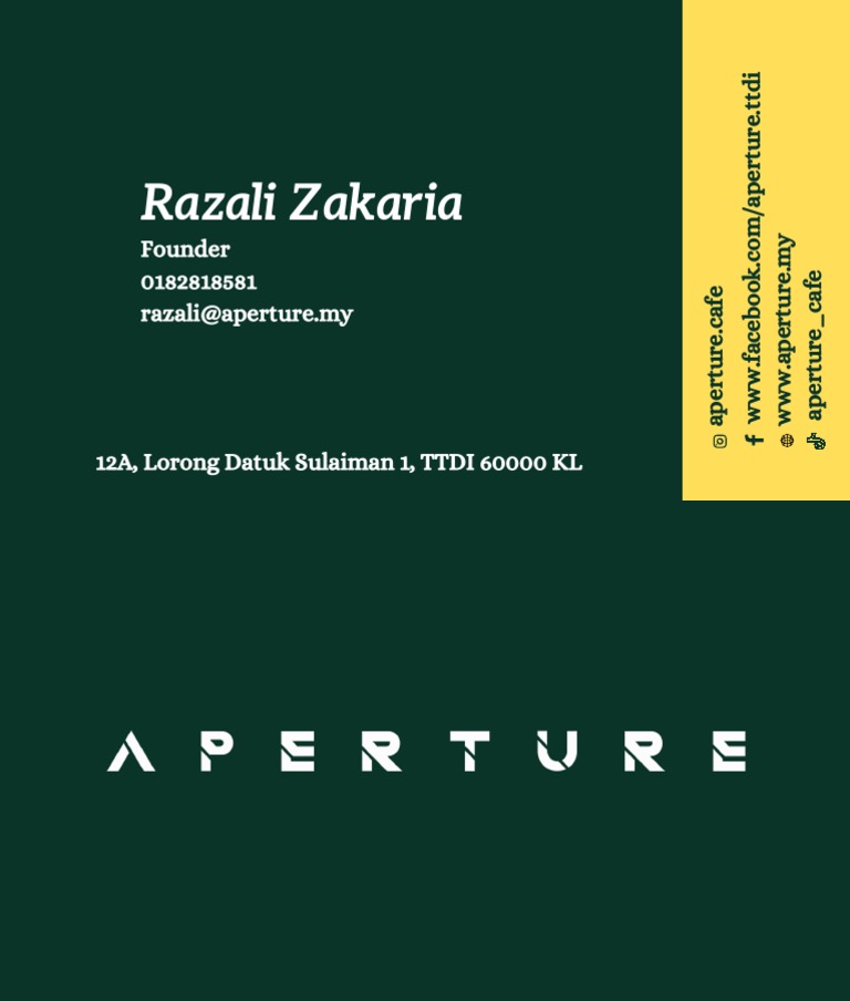 Business Card - Razali | PDF