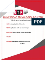 Universidad Tecnologica Del Perú: "Año de La Universalización de La Salud"