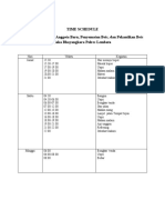 Time Schedule