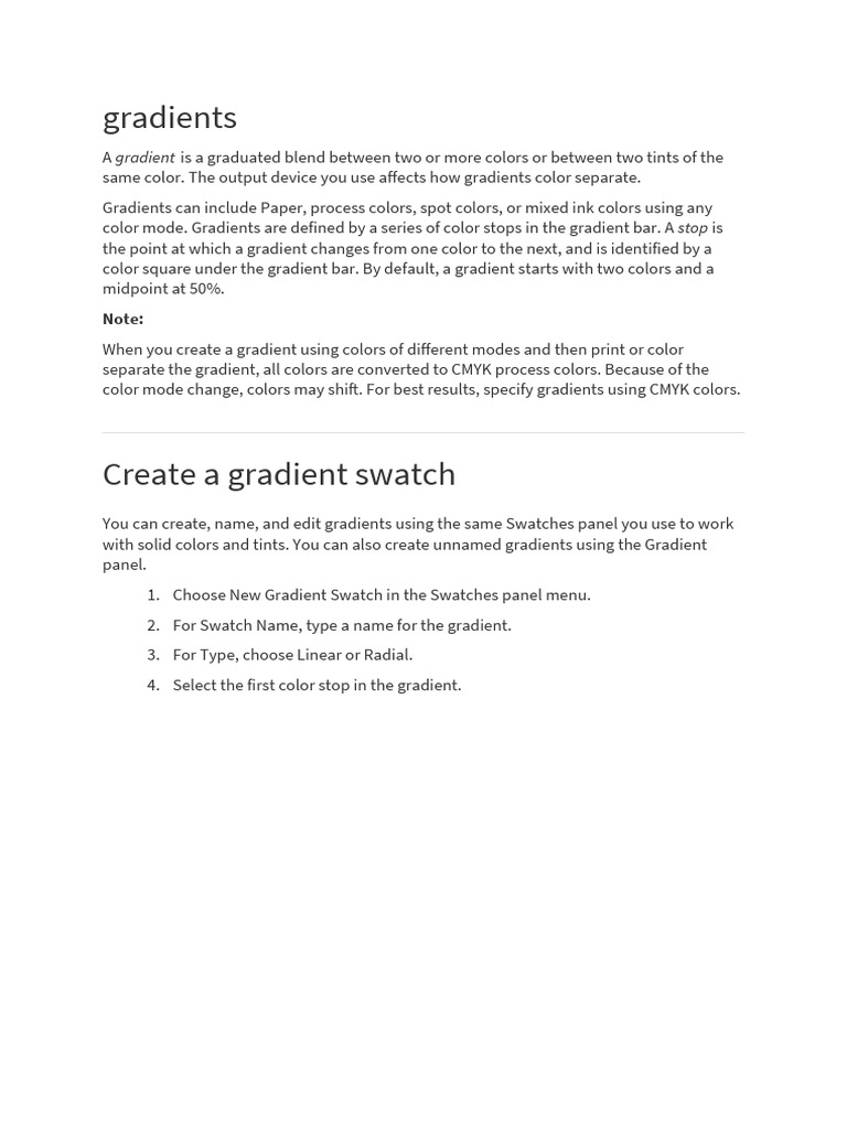 Gradients | PDF | Adobe Illustrator | Software Development