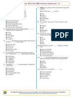 639 - English Grammar MCQ Test With Answers Advanced 12