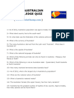 Australian Knowledge Quiz Basics