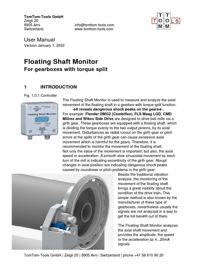 Floating Shaft Monitor Manual 1 | PDF | Manual Transmission | Gear